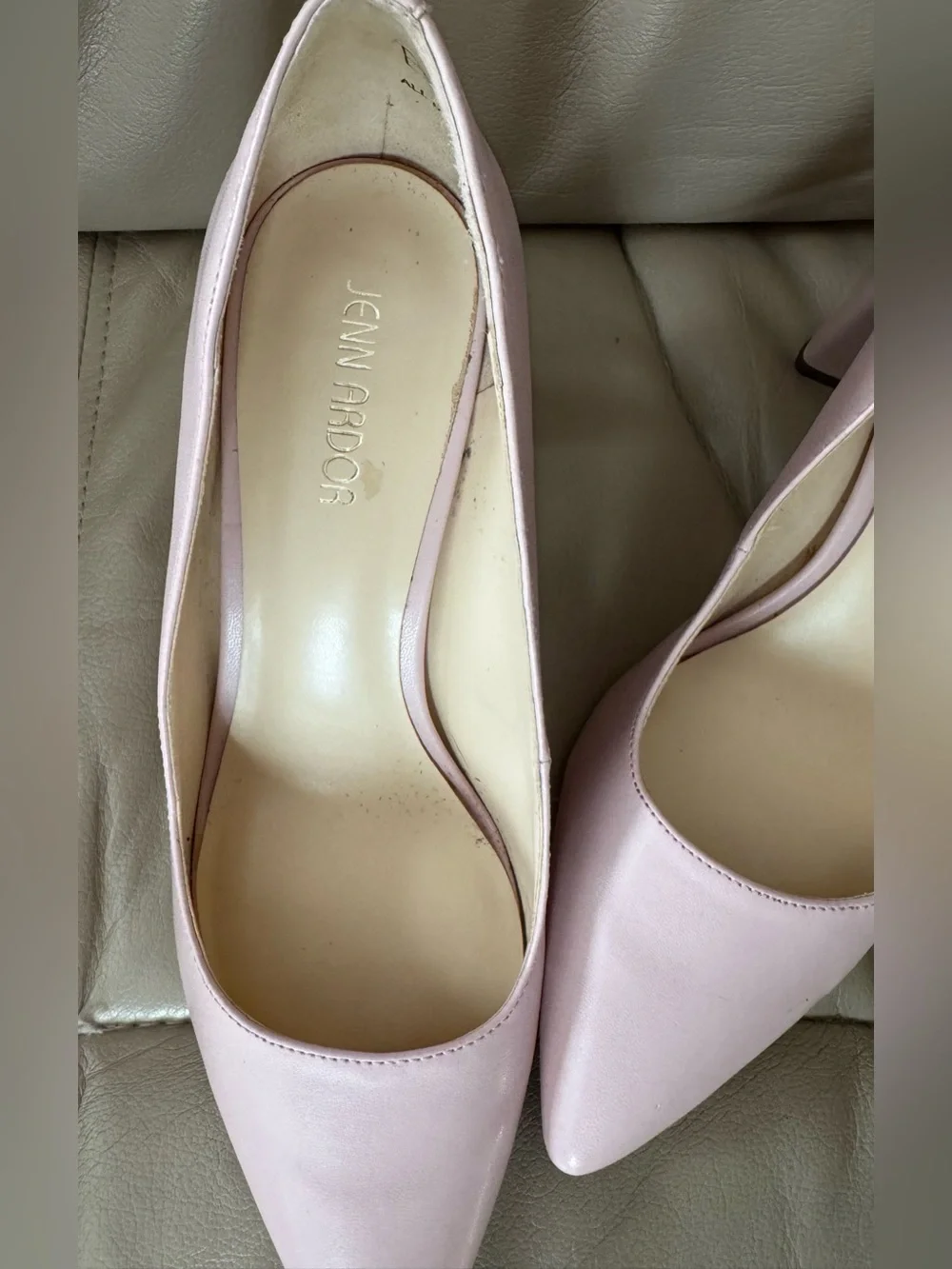 Jenn Ardor Pale Pink Pointed-Toe Pumps